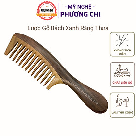 Lược Gỗ Răng Thưa Chải Tóc Rối, Xoắn Dài 19,5cm, Lược Chải Tóc Gỡ Rối Massage Đầu | Mỹ Nghệ Phương Chi