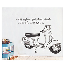 Decal dán tường xe Vespa PK398
