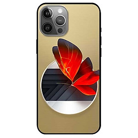 Ốp lưng dành cho Iphone 12 Mini - Iphone 12 - Iphone 12 Pro - Iphone 12 Pro Max mẫu Vòng Tròn Bướm Đỏ