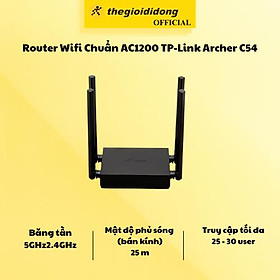 Mua Bộ Phát Sóng Wifi Router Chuẩn AC1200 TP-Link Archer C54 Đen - Hàng Chính Hãng
