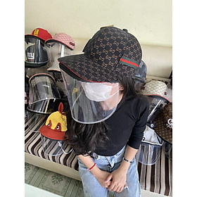 Nón chống dịch, bụi nắng có miếng mica trong có thể tháo rời