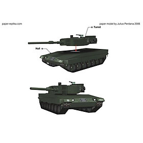 Mô hình giấy xe tank Leopard 2 A4 tỉ lệ 1 43