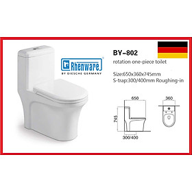 Mua BỒN CẦU 1 KHỐI  NHẬP KHẨU CAO CẤP CHÍNH HÃNG RHENWARE CB-65802