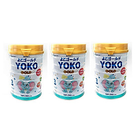 BỘ 3 LON SỮA BỘT GOLD YOKO 3 VINAMILK 850G ̣̣DÀNH CHO BÉ TỪ 2 - 6 Tuổi