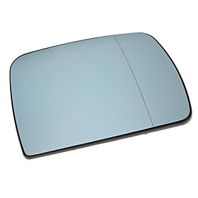Door Wing Mirror Glass Heated Blue Right Driver Side