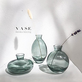 Mua Bộ 3 Bình Thủy Tinh Để Bàn - Màu xanh ve chai - Trang trí - Cắm hoa - Rẻ - Đẹp - Chất Lượng ( Có bán lẻ )
