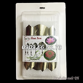 Bộ 10 dụng cụ làm rau câu 3D – Set 13 – Bộ làm hoa sen - Tặng kèm kim nhụy – Mã số 1310