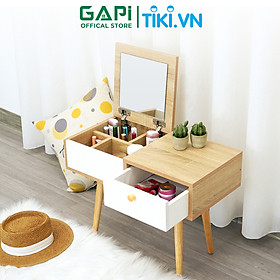 Bàn Trang Điểm Mini Ngôì Bệt Chân Gỗ Sồi Thương Hiệu GAPI - GP143