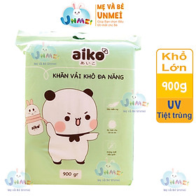 (Túi Lớn Tiết Kiệm) Khăn Khô, Khăn Vải Khô Đa Năng Aiko Bịch 900g (KT:13,5x19cm)