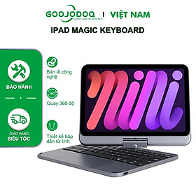 Mua  HÀNG CHÍNH HÃNG GOOJODOQ  A1863 - Bàn Phím Không Dây Dành Cho iPad Mini 6 Có Ốp Lưng Từ Tính Có Đèn Nền Bàn Phím Xoay