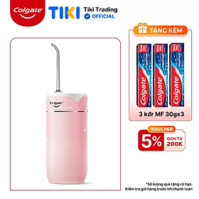 Máy tăm nước Colgate cầm tay IPX7 trắng sáng răng - Màu Hồng