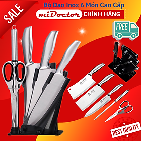 Bộ dao 6 món sắc bén Nhật Bản - Chính hãng miDoctor