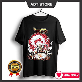 SALE 50% Áo thun one piece in hình luffy gear 5 nika màu đen độc đẹp siêu HOT