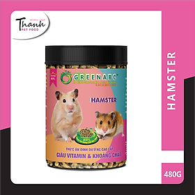 Thức ăn Hamster của nhãn GREENABC – Giúp Hamster ăn ngon, giảm căng thẳng, lông mượt, tăng đề kháng – Hộp 10g và 480g