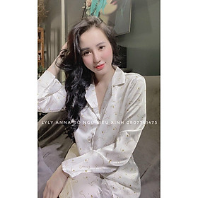 Đồ Bộ Pijama Nữ Đồ Bộ Mặc Nhà Nữ Quần Dài Chất SATIN Cao Cấp, Không Nhăn Form<60kg Vừa Đẹp