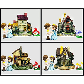 Mô hình Nhà biệt thự nông thôn size lớn decor terrarium/ mô hình trang trí quà tặng trang trí