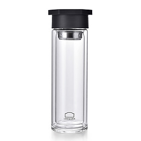 Lock&Lock Glass Cup/Water Cup Double-layer Heat-resistant, Lightweight and Portable 350ML LLG655GRY-PR