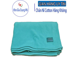 Chăn Mền Nỉ Cotton Mẫu Mãu Xanh Rêu.