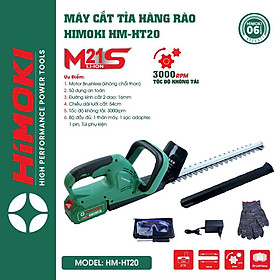 Mua Máy Cắt Tỉa Hàng Rào Cây Cảnh Dùng Pin HIMOKI HM-T20 Lõi Đồng 100% Lam Dài 60cm Công suất 3000W