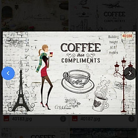 Mua Tranh dán tường 3D dán trang trí quán cafe