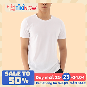 Áo thun nam thể thao trơn, cổ tròn đẹp, trẻ trung, mặc thoáng mát, thấm hút tốt, đủ size 25kg-92kg (Trắng)
