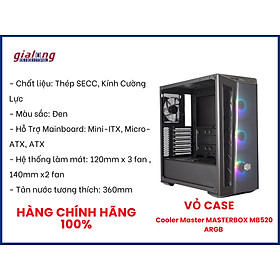 Mua Vỏ case  Cooler Master MASTERBOX MB520 ARGB - Hàng chính hãng