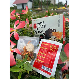 hộp 10 gói tiện lợi GỒM SÂM BỐ CHÍNH, ĐÔNG TRÙNG HẠ THẢO, TÁO ĐỎ VÀ KỶ TỬ HỘP GỒM 10 GÓI tặng kèm chai thủy tinh