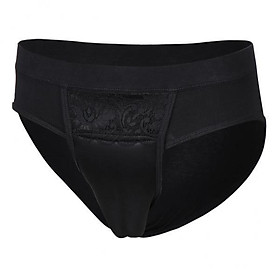 2xHiding Gaff Panty Transvestite Transgender Crossdresser Underwear L Black