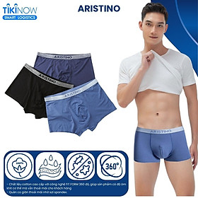 Combo 3 quần sịp đùi nam, set 3 quần lót boxer nam Aristino chất liệu Modal cao cấp kháng khuẩn, khử mùi, mềm mại thoáng mát gấp 2 lần so với sợi vải thông thường ABX1616