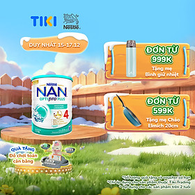 Sữa bột Nestlé NAN OPTIPRO PLUS 4 1500g/lon với 5HMO Giúp tiêu hóa tốt + Tăng cường đề kháng (2 - 6 tuổi) - Tặng Đồ chơi toán học cân bằng
