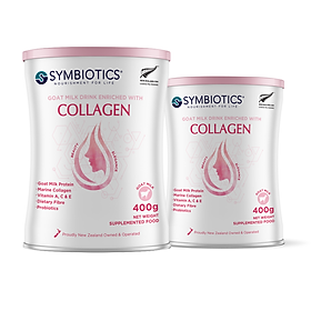 Combo 2 lon SỮA DÊ BỔ SUNG TINH CHẤT COLLAGEN SYMBIOTICS 400G- SYMBIOTICS GOAT MILK DRINK ENRICHED WITH COLLAGEN 400G