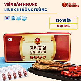Viên sâm nhung linh chi đông trùng hạ thảo Hàn Quốc Daedong Korea Ginseng 120 viên - Dành riêng cho người trung niên, thể trạng yếu, ăn uống và ngủ kém, cần bồi bổ thể trạng toàn diện