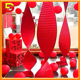 Mua Dải Giấy Gợn Sóng Đỏ Trang Trí Tết Decor Tết 2025 Trang Trí Sự Kiện DG-126
