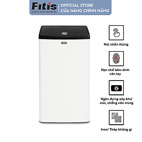 Mua Thùng rác Fitis inox Mega nhấn 40 lít - STL2-904 - trắng