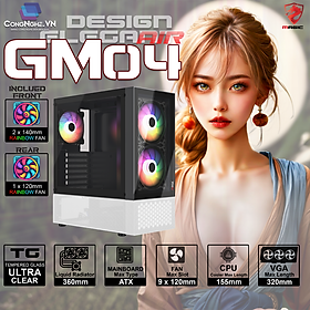 Mua CASE MAGIC GM-04 BLACK AND WHITE GLASS 3 FAN (ATX) - Hàng chính hãng