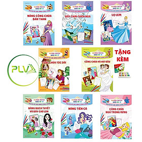 Combo 8 Quyển Vui Đọc Truyện Khéo Tay Tô - Các Nàng Công Chúa Xinh Đẹp - Tặng Hộp Bút Sáp 12 Màu Bất Kì - Công Minh