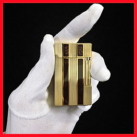 Mua Hộp Quẹt Bật Lửa Dùng Gas Đá Kẻ Sọc Nền Đen Chấm Đỏ Cao Cấp