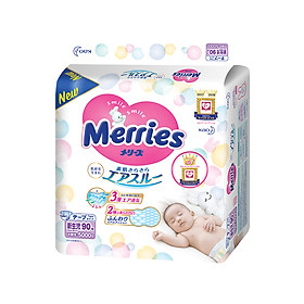 Tã/Bỉm Dán Merries Size SS 90 miếng (dành cho bé sơ sinh - 5 kg)