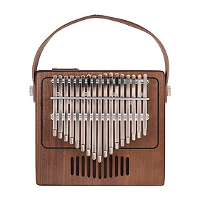 Đàn Kalimba Mbira Sanza Có Quai Cầm (17 Phím) - Kèm Búa Chỉnh Âm + Bộ Miếng Dán Nốt + Túi Đựng