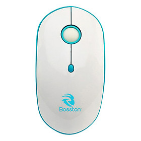 Chuột Silent Không Dây Bosston Q9 Pin Sạc 1000DPI (Trắng) - Hàng Chính Hãng