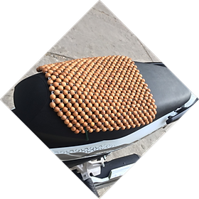 Tấm hạt gỗ Hương lót yên xe máy chống nóng ( hình thật )
