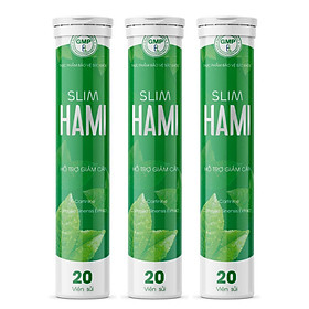 Viên Sủi hỗ trợ Giảm Cân Slim Hami - Combo 3 Lọ x 20 Viên