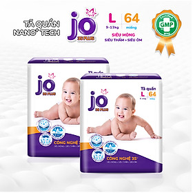 Combo 2 gói Tã quần Jo 3S Plus M72/L64/XL56/XXL48