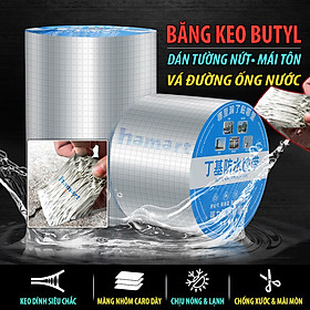 Băng Keo Chống Thấm Nước Butyl Dán Mái Tôn Chống Dột Vá Đường Ống Tường Sửa Chữa Nhà Cửa Siêu Dính