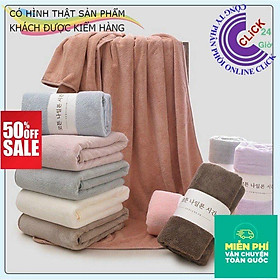 Mua Combo 3 Khăn Tắm Xuất Hàn - Loại Dày Size To 140x70cm Siêu Mềm Mại Không Cứng Không Xù Lông