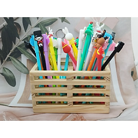 Hộp Đựng Bút Để Bàn Cao Cấp, Khay Đựng Bút 2 Ngăn Bằng Gỗ Bền Đẹp Sang Trọng