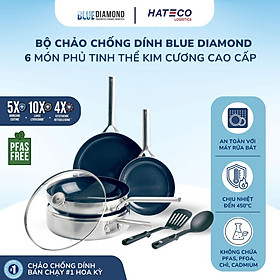 Mua Bộ 6 món chảo chống dính phủ tinh thể kim cương cao cấp Blue Diamond 20  3x28 cm