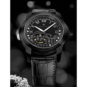Đồng hồ nam Poniger P529-2 Chính Hãng ,Kính sapphire nguyên khối ,chống xước,chống nước 50m,mặt đen dây đen, Vỏ máy thép không gỉ 316L,Đồng hồ cơ (Automatic) bảo hành 24 tháng, hàng mới 100%,thiết kế thể thao ,lộ cơ và sang trọng