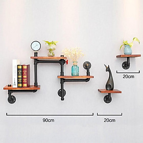 Mua Bộ kệ ống nước mini kèm giá gỗ cao cấp  kệ ống nước treo tường trang trí để đồ trang trí tường cho phòng khá