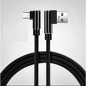Mua Cáp sạc nhanh  Lightning  Micro USB  Type C chân vuông 90 độ phù hợp chơi game dây dù chống đứt